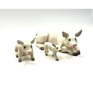 Hagen Renaker Genuine Vintage Retired Figurine Miniature Pig Family